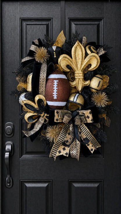 Handmade Football Wreaths