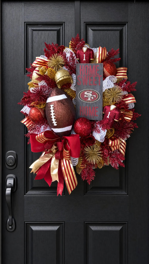 Handmade Football Wreaths